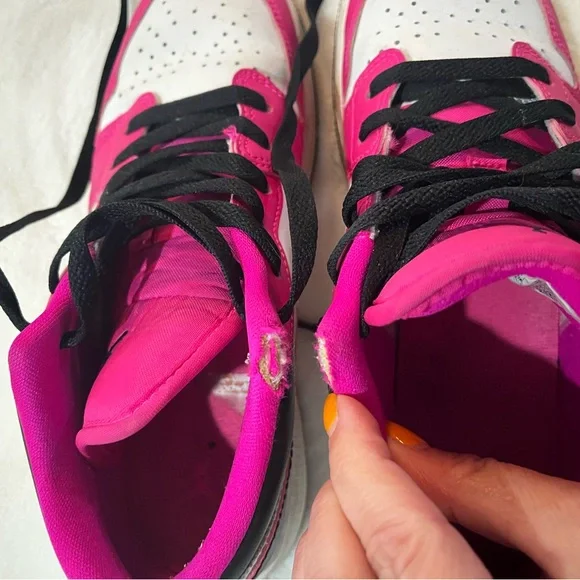 Nike Fuchsia and White Air Jordans - Picture 5 of 9